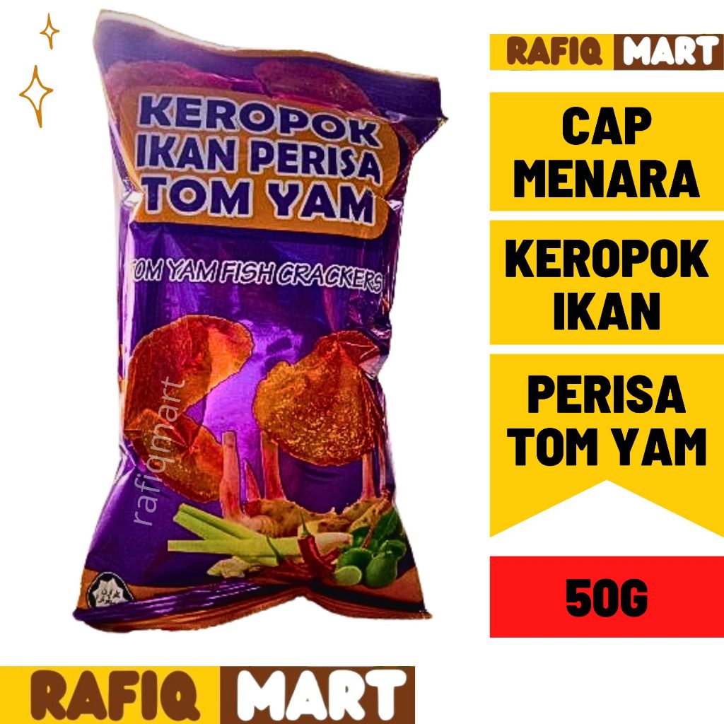 CAP MENARA KEROPOK SEGERA PERISA TOM YAM ( 50G ) | Shopee Malaysia