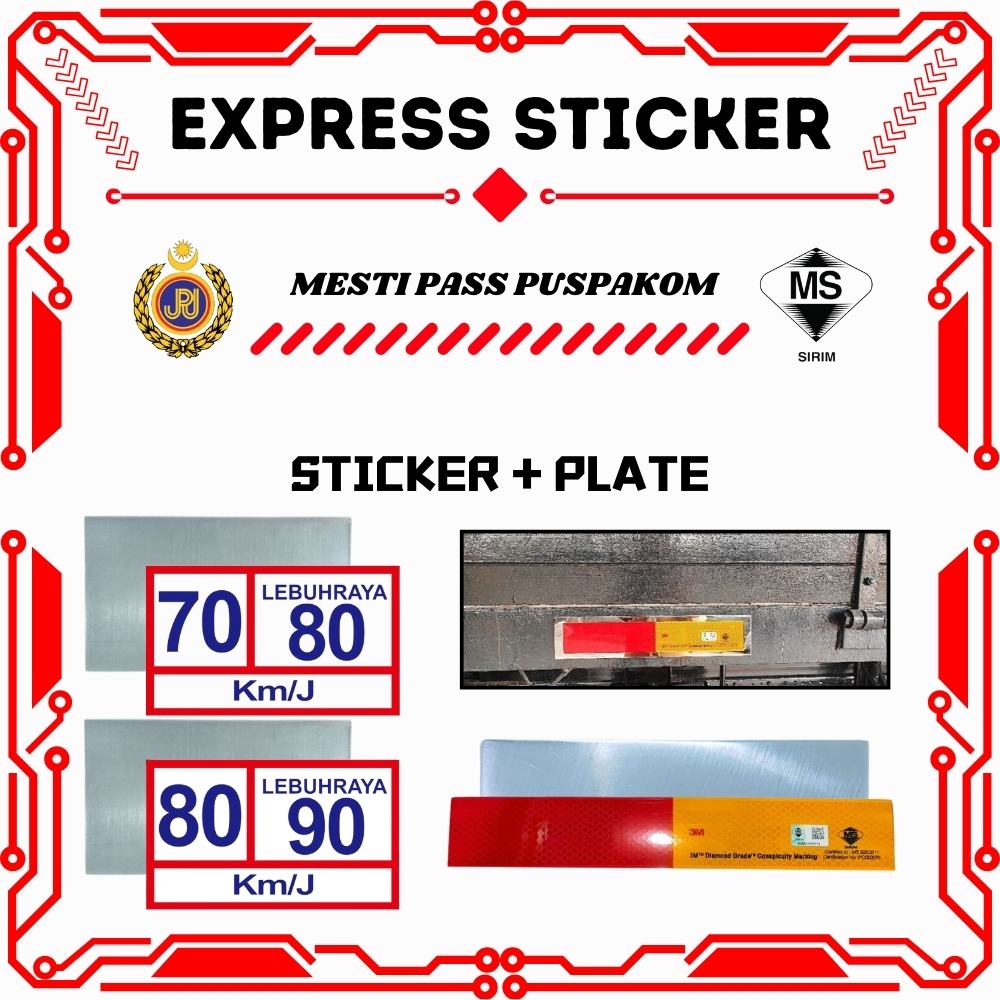 Express Sticker Sticker Puspakom Side Marker 70/80 80/90 Stainless ...