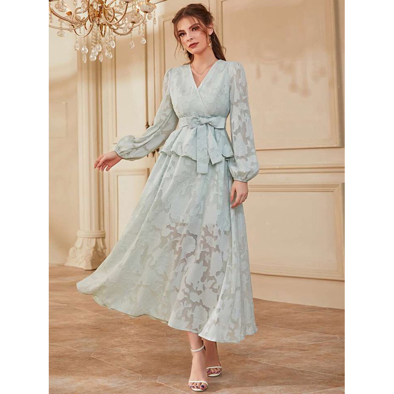 self portrait azaelea dress green SELF PORTRAIT Green Azaelea Floral-embroidered Woven Midi Dress UK 14 main image 0