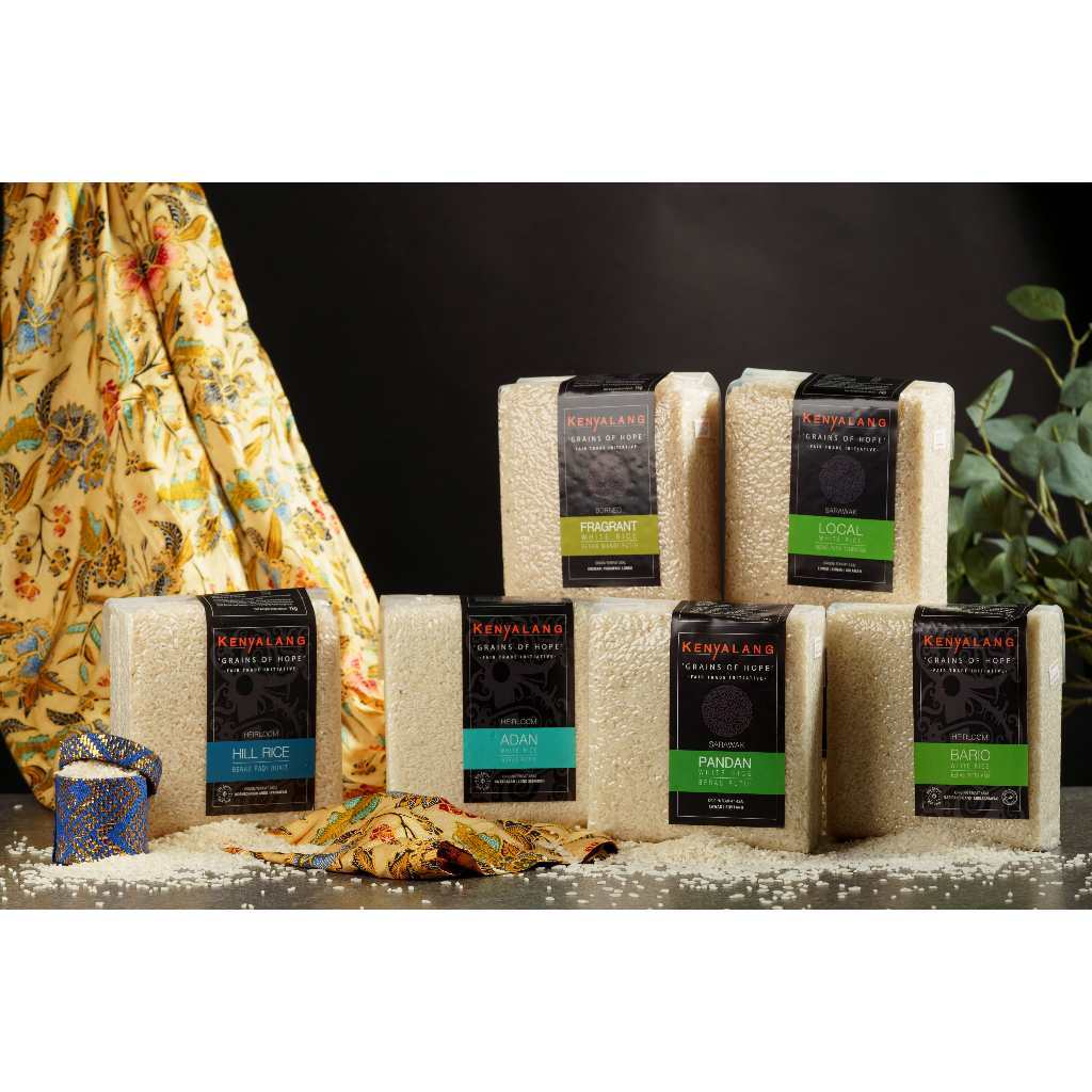 KENYALANG Heirloom Bario White Rice Polished (1kg x 10 packets ...