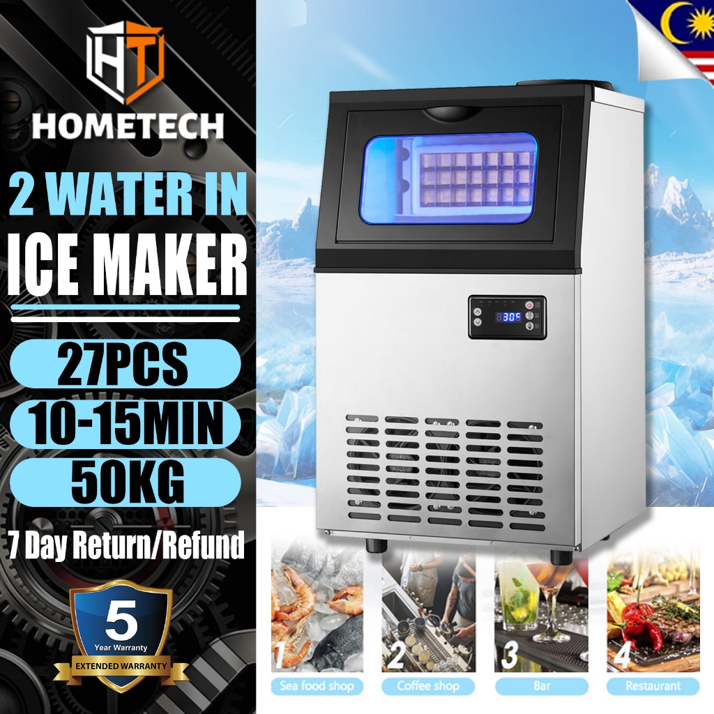 🔥5-year warranty🔥Large Automatic Ice Machine Double Water Inlet ...
