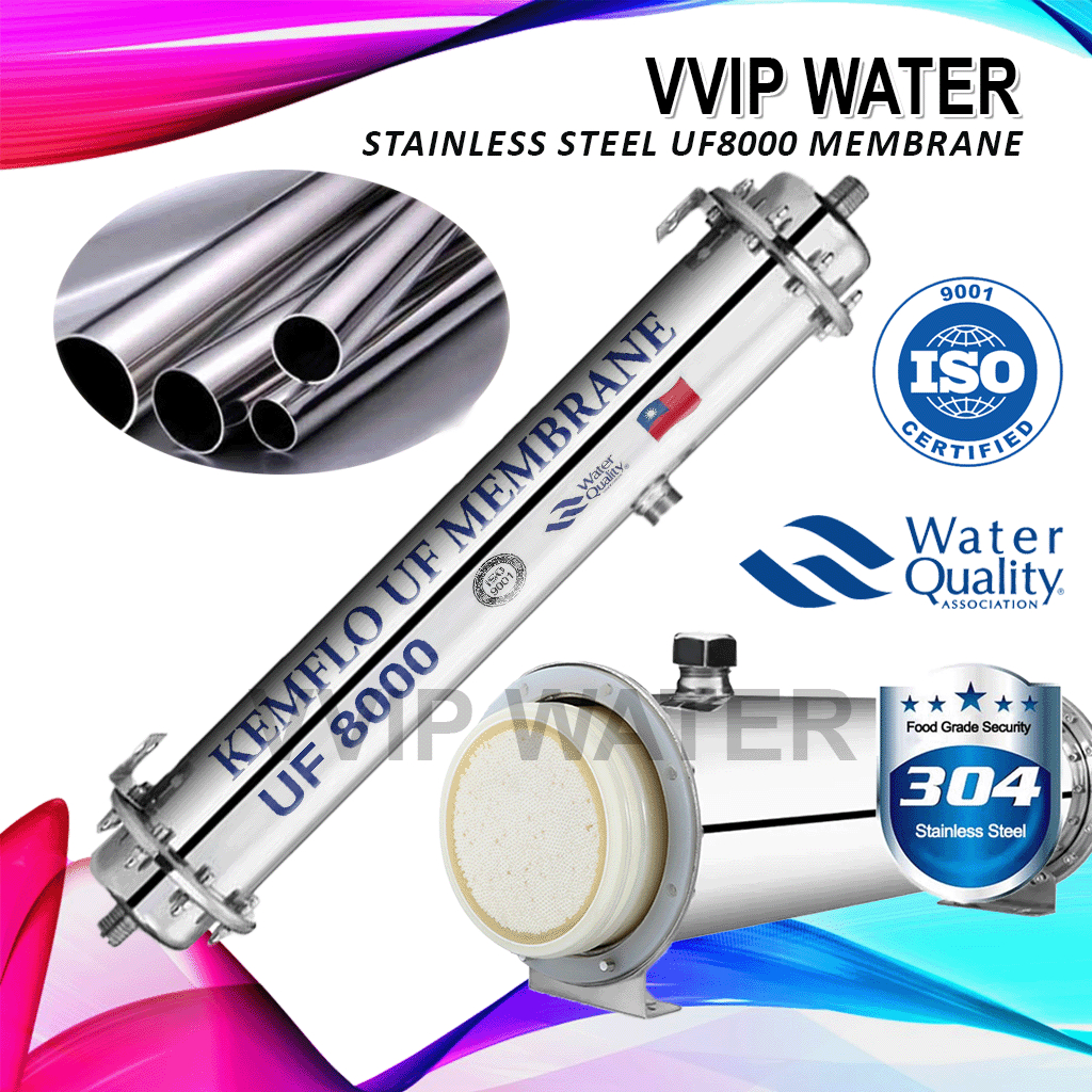 KEMFLO Slim Stainless Steel Water Filter Outdoor Purifier UF8000 ...