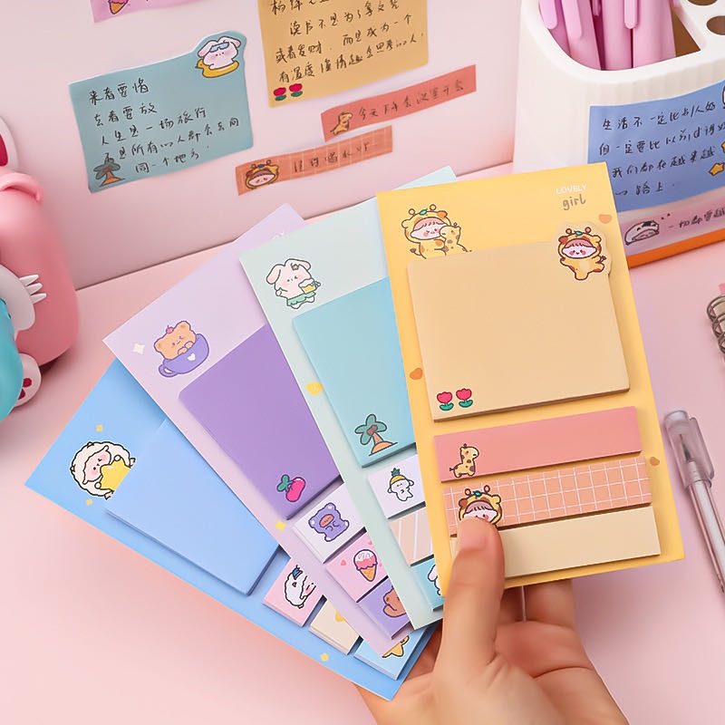 INS Cute Cartoon Sticky Notes Memo Pad | Shopee Malaysia