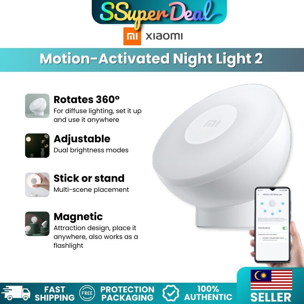 (Global) Xiaomi Mi Motion-Activated Night Light 2 (Bluetooth) Body ...