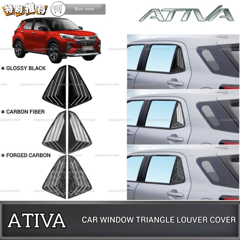 AMAZING PERODUA ATIVA CAR WINDOW TRIANGLE LOUVER COVER GARNISH REAR ...