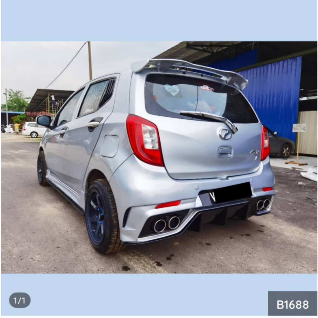 Perodua Axia 2014 MK 7 Rear Bumper Fiber | Shopee Malaysia