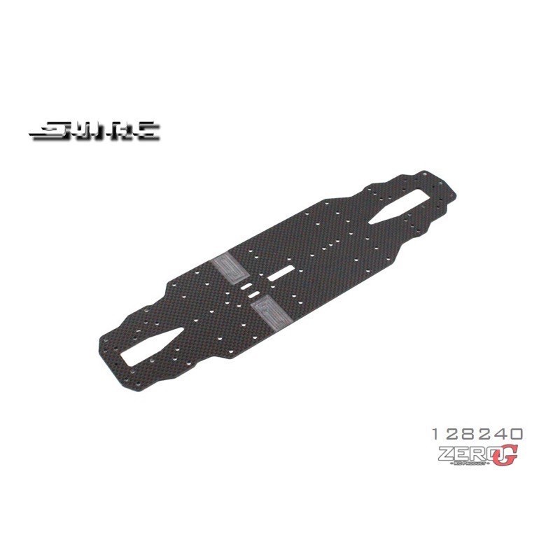 SNRC 1/10 M-128240 2.0MM GRAPHITE CARBON FIBRE LOWER DECK CHASSIS KIT ...