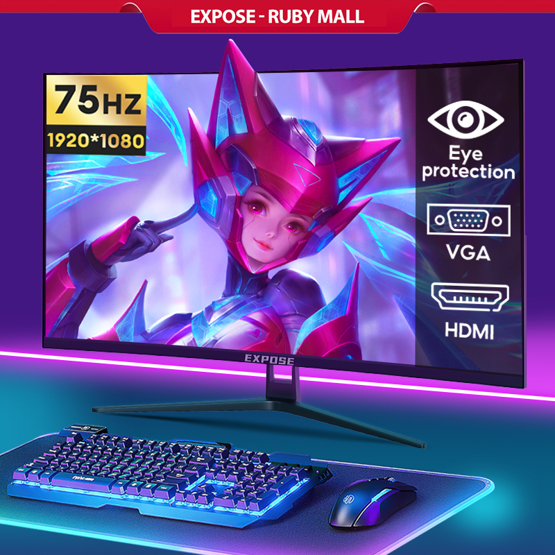 Monitor Speaker Gaming Monitor PC LED Framless Ips Builtin Speaker With VGA Compatible VESA