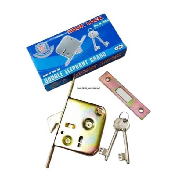 DOUBLE ELEPHANT Brand H-002 Hook Lock Steel Door Lock | Shopee Malaysia