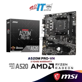 MSI A520M PRO-VH Micro ATX (mATX) AMD Motherboard | AMD AM4 Socket