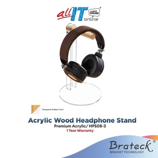 Brateck Acrylic Wood Headphone Stand HPS08-3