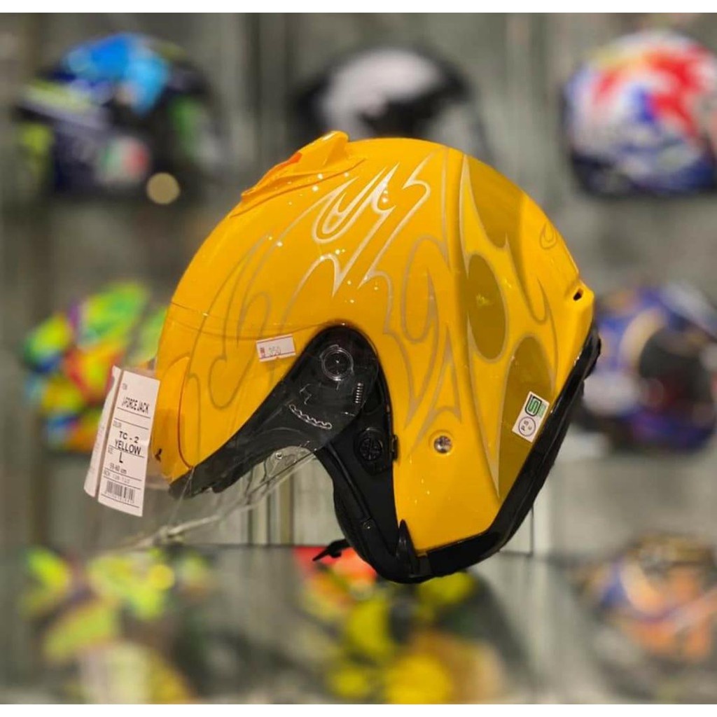gambar helmet shoei jack kuning SHOEI J-FORCE 2 JACK / JF2 JACK NEW UPGRADE (TANDUK LEKUK) PREMIUM SHOEI  J-FORCE 2/JF2 HELMET KENNY ROBBERT PREMIUM