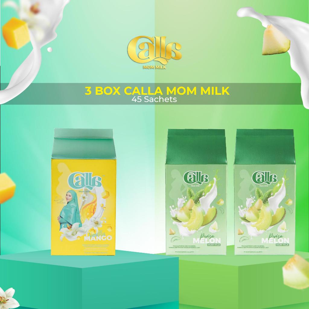 CALLA MOM MILK COMBO 3 BOX | Less sweet 3 Box 15 Sachets x 25 Gram Susu ...