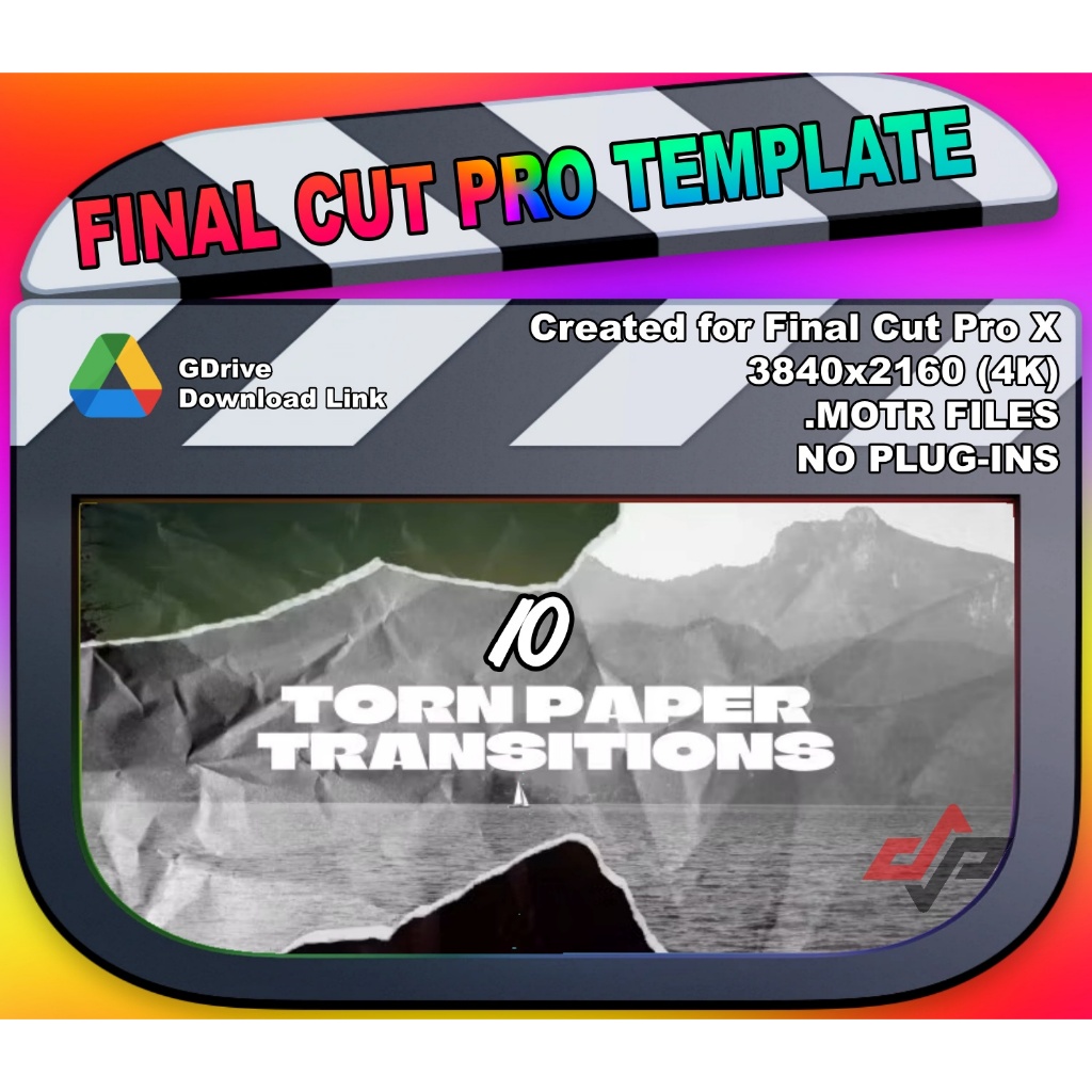 10 Torn Paper Transitions for Final Cut Pro X with MOTR Files 4K ...