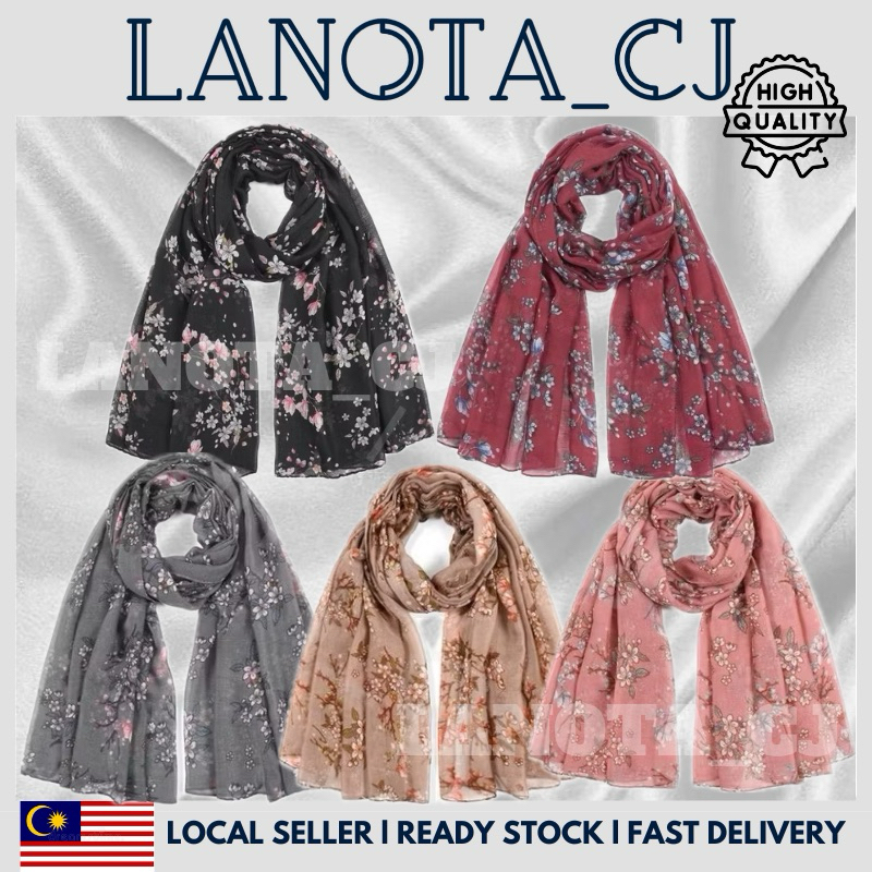 😍READY STOCK😍 Tudung Sarung Printed Cotton Shawl Voile Muslim Fashion ...
