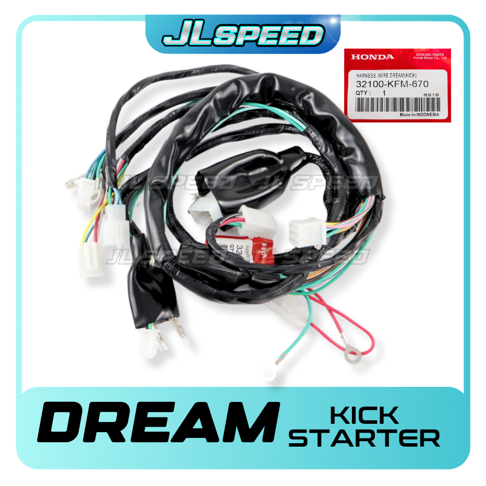 HONDA EX5 HIGH POWER EX5 DREAM Wiring Wire Harness Wayar Wayaring Wyre Set Kick Electric Starter ORIGINAL INDONESIA Shopee Malaysia