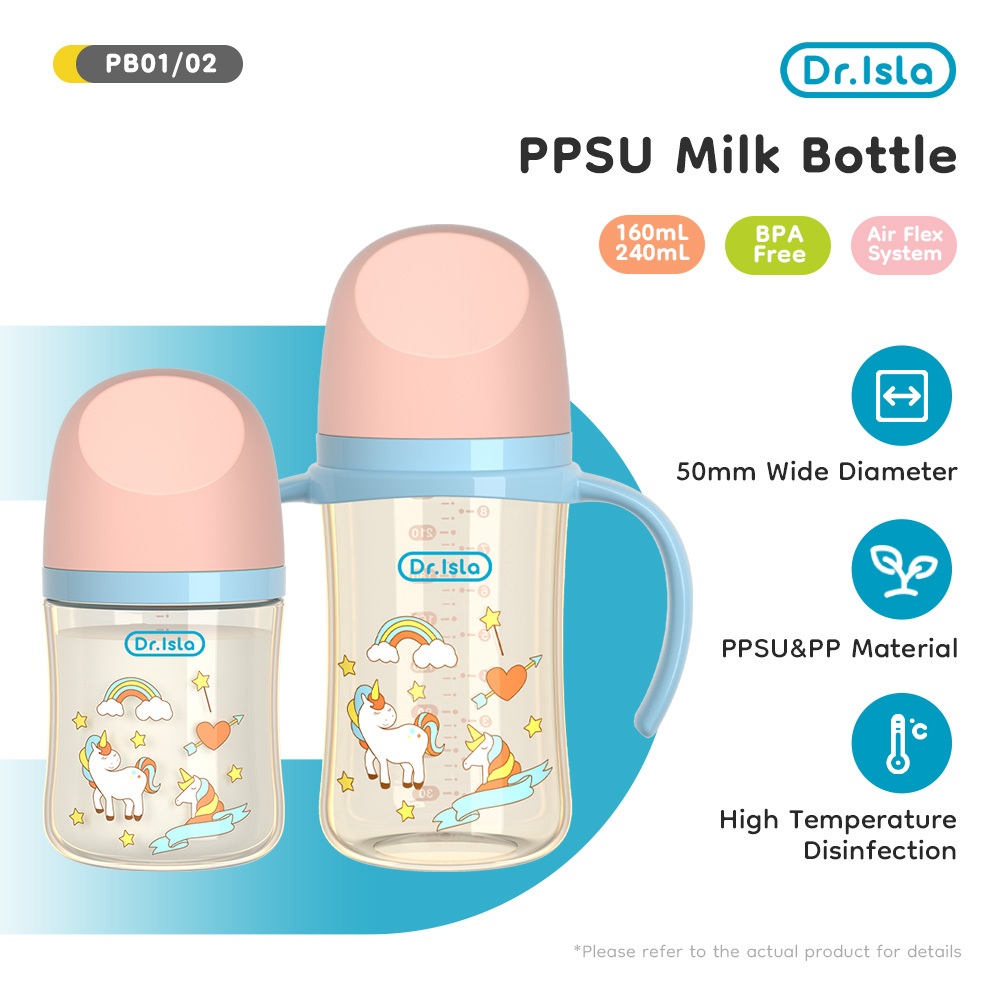 240ml Milk Newborn Anti Colic Bottles PPSU Wide Neck BPA Free - View #8