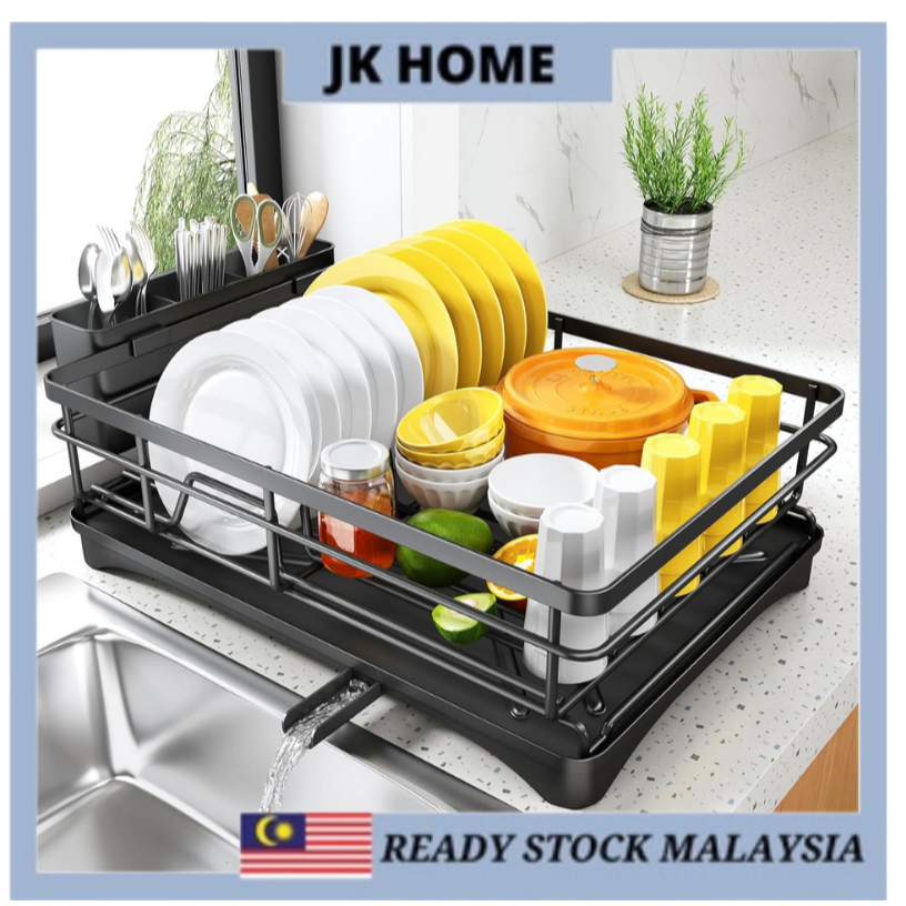 JK HOME Japanese Style Minimalist 1 Tier Dish Rack Drainer Nordic ...