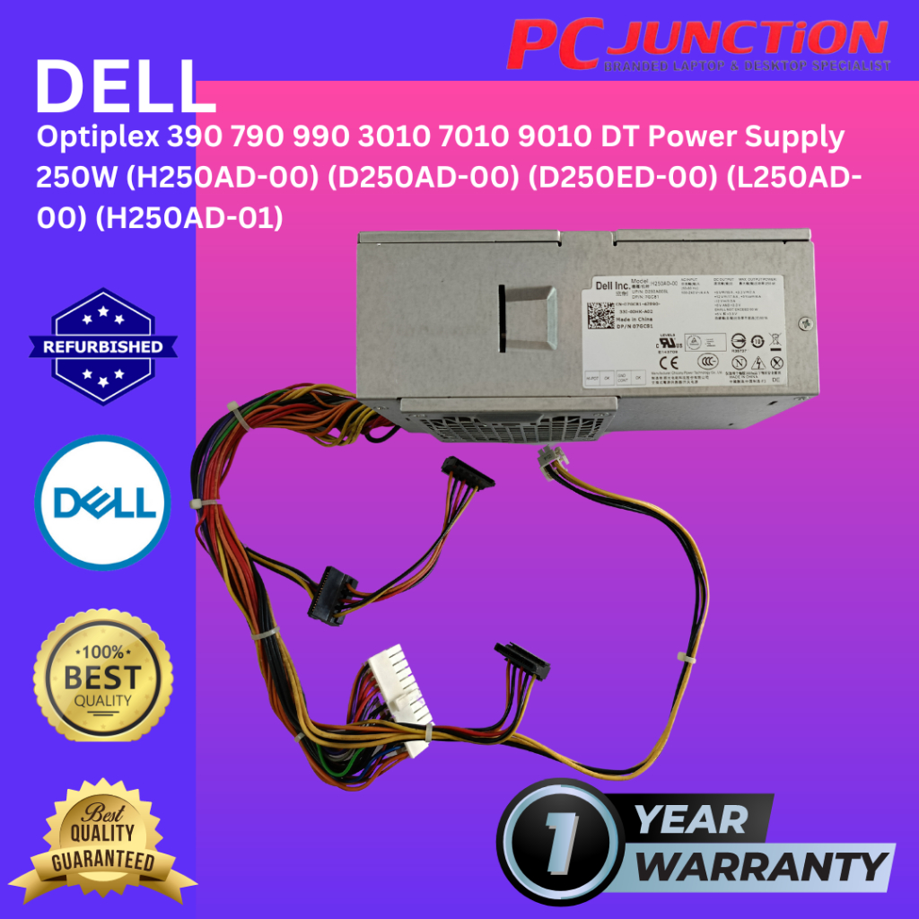 Bloc D'Alimentation Ultra Fin D250AD00 250W Pour Dell Optiplex 990 790 390 3010