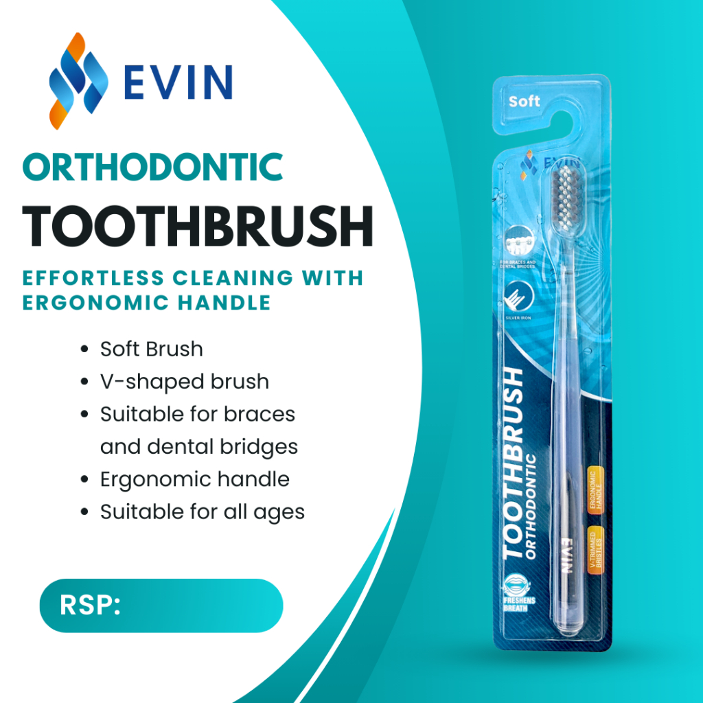 Evin Oral Toothbrush Orthodontic for Braces and Dental Bridges | Shopee ...