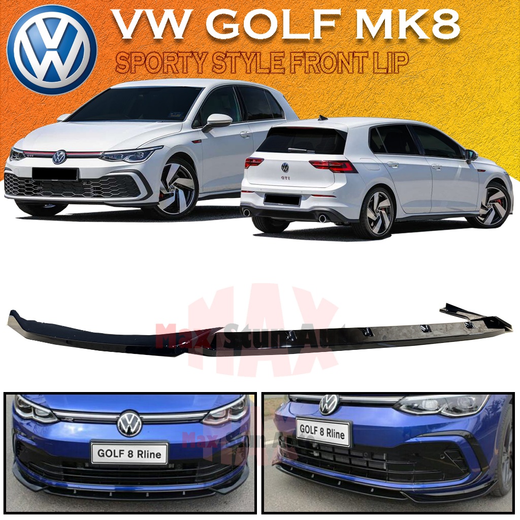 VOLKSWAGEN GOLF MK8 GTI/R-LINE SPORTY STYLE FRONT LIP GOLF BUMPER FRONT ...