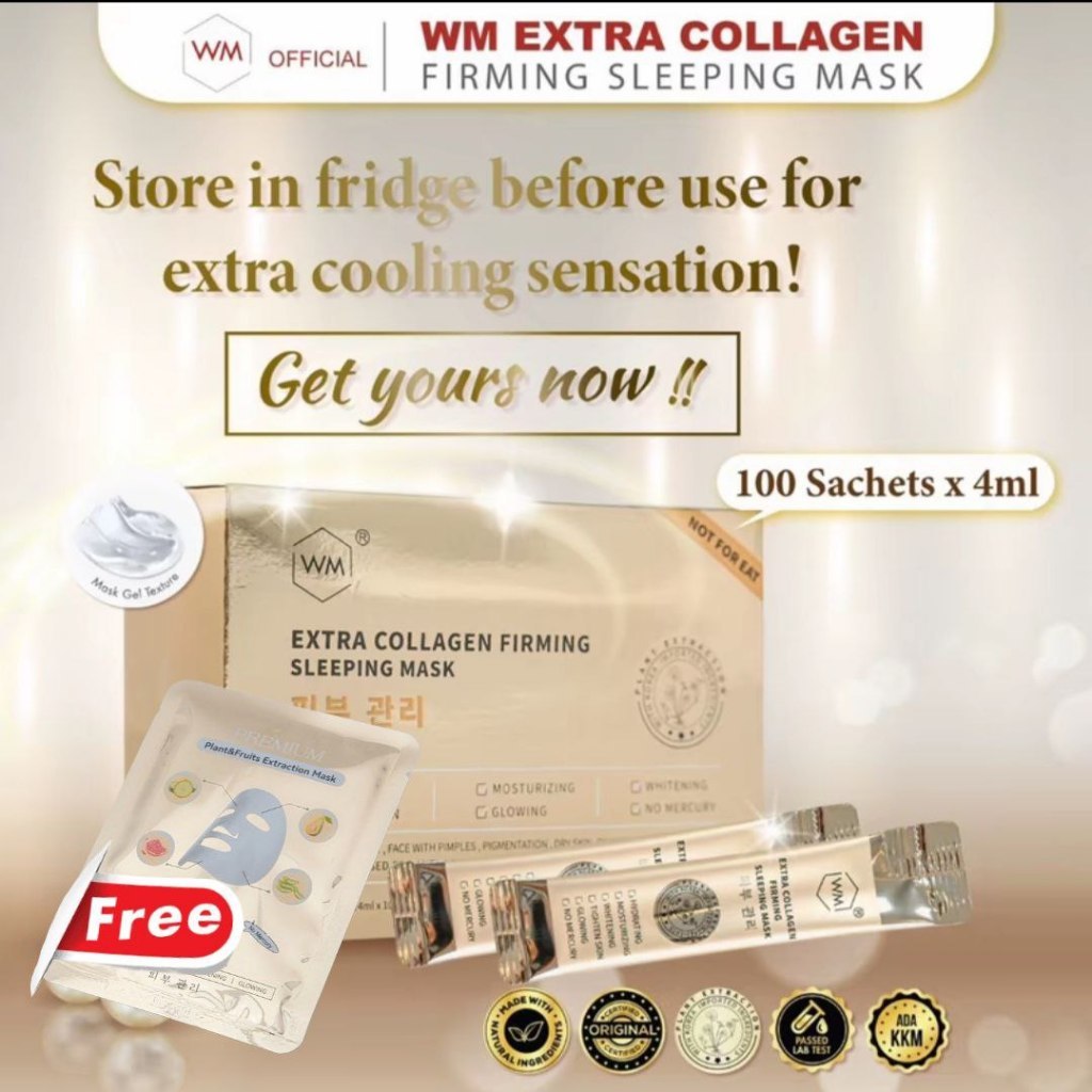 WM COLLAGEN MASK 1 BOX (100 Sachet) | Shopee Malaysia