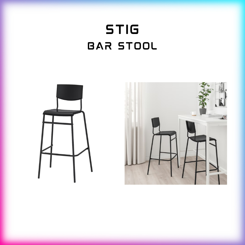 Stig bar stool with backrest hotsell