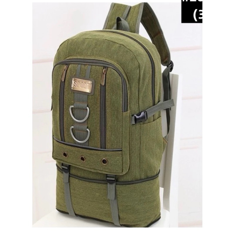 BACKPACKS KAIN CANVAS 50L | Shopee Malaysia