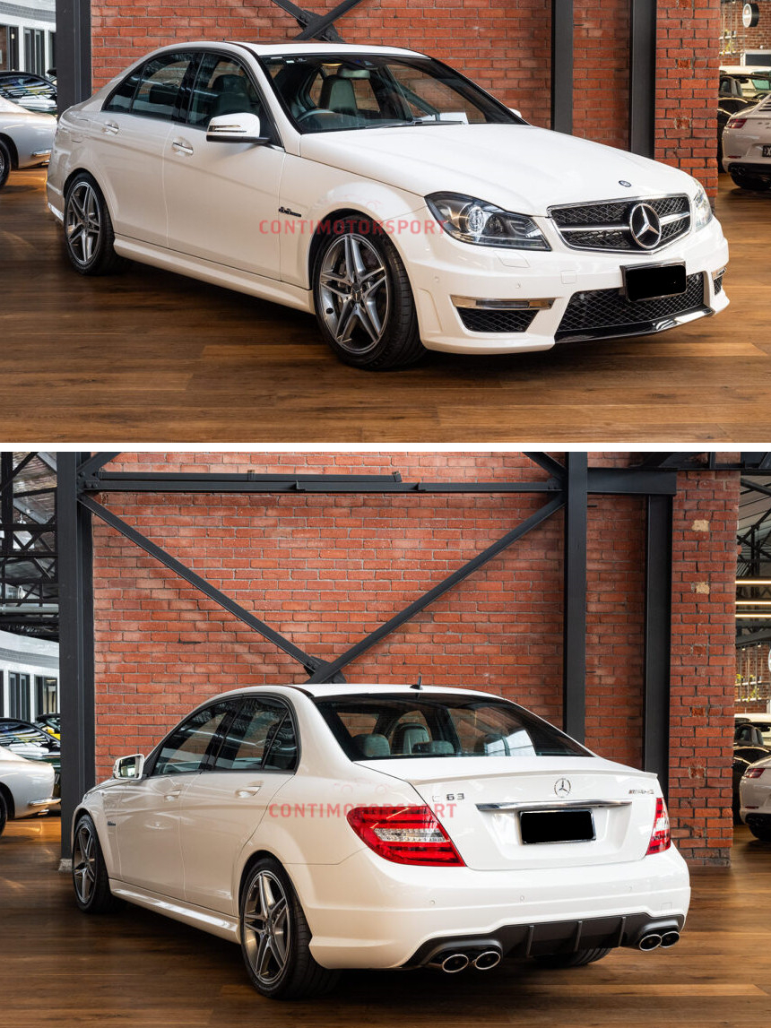 C CLASS W204 C180 C200 AMG C63 FACELIFT Set Front Rear Bumper Skirt ...