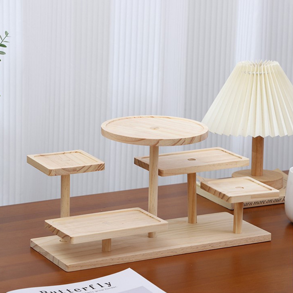 Pine Wood Display Shelf Ladder Rack Solid Wood Jewellery Display Rack ...