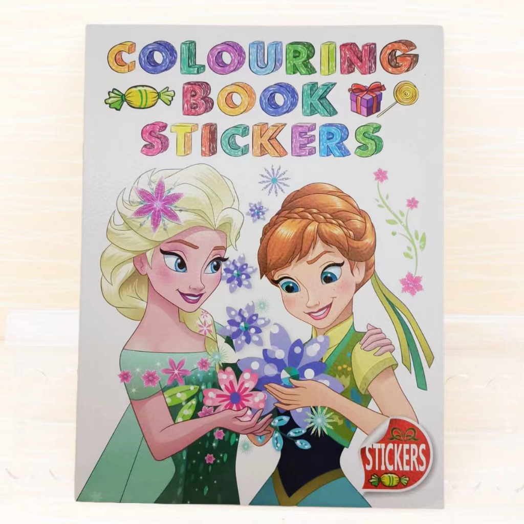Frozen Sticker & Coloring Book A4 | Buku Mewarna Pelekat Kanak Tadika ...