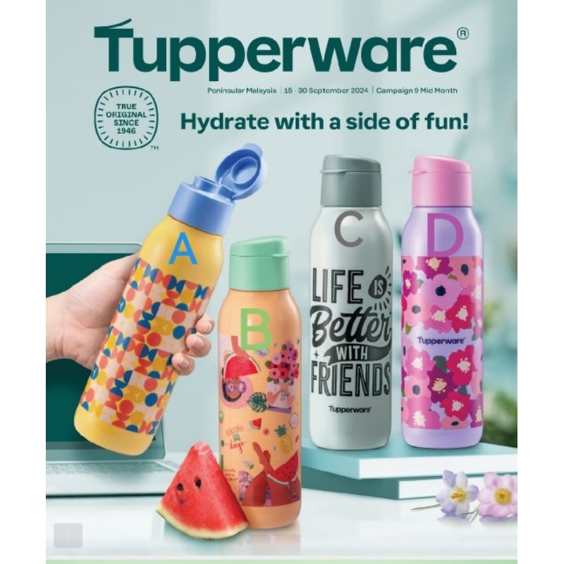 New Tupperware Round Eco Bottle 750ml | Shopee Malaysia