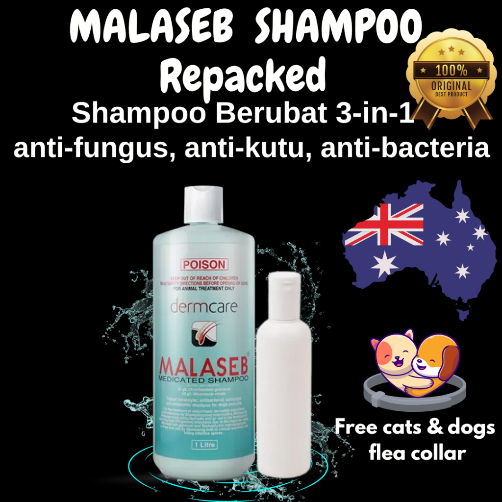 Malaseb pet shampoo Anti-Fungal Mites Fleas Ticks Dog shampoo Cat ...