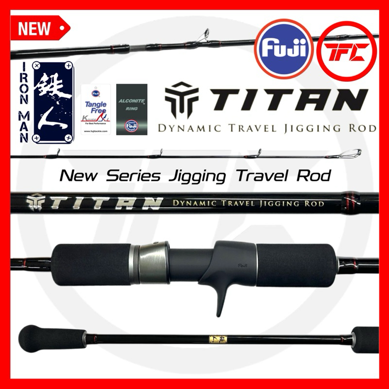 IRONMAN TITAN Dynamic Travel Jigging Rod Baitcast & Spinning BC ...