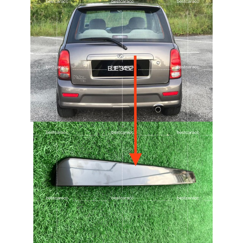 Perodua Kelisa Rear Trunk Lid Garnish Kelisa Rear Garnish Black