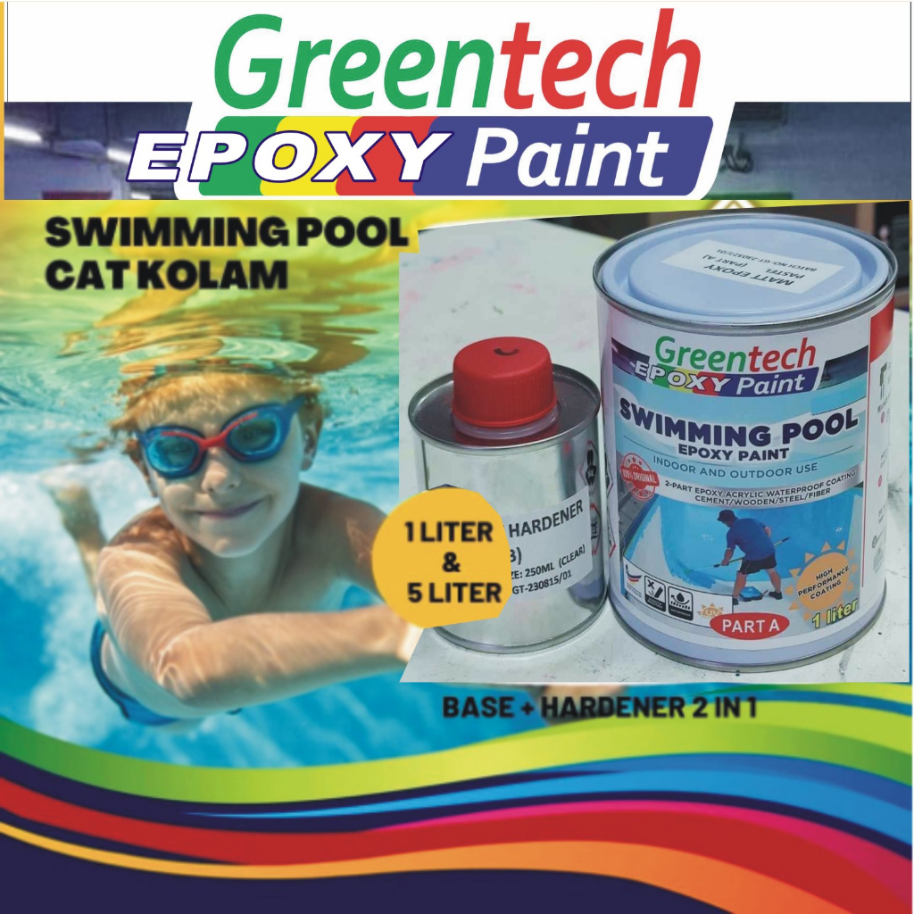 Paint Swimming Pool Epoxy Paint Pond Paint Cat Kolam Renang Ikan Epoxy 