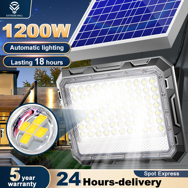 【READY STOCK】1200W Lampu Solar Light Outdoor Lighting IP67 waterproof ...