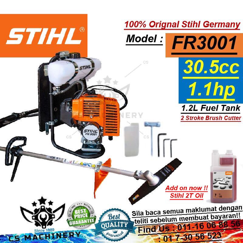 100 Original Fr3001 Stihl Germany Brush Cutter Heavy Duty Backpack