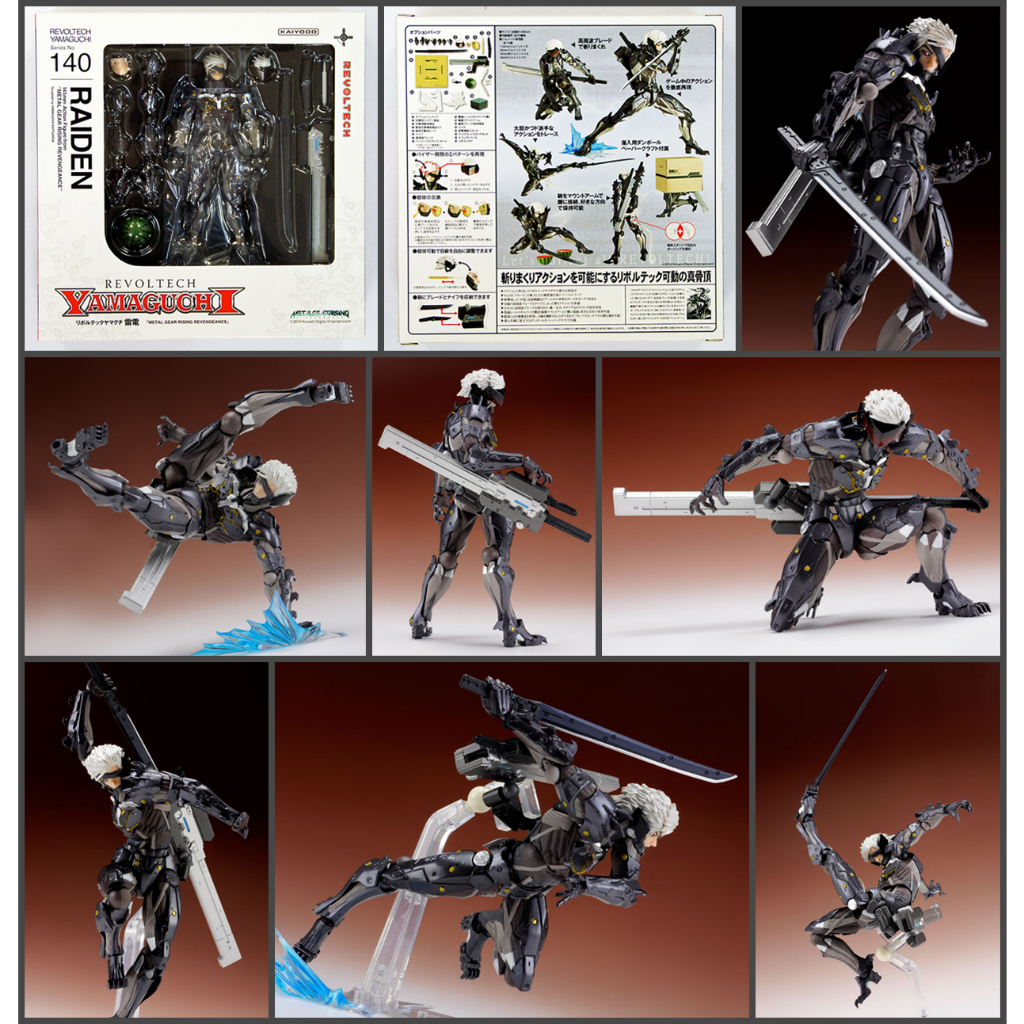 14cm Revoltech Yamaguchi No.140 Metal Gear Rising: Revengeance Raiden PVC Nhân vật hành động