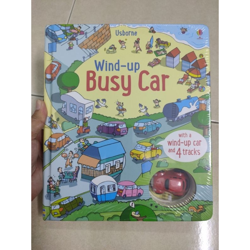 [BB] [ Usborne ] WindUp Busy Car With 4 tracks and a model Car (Toy