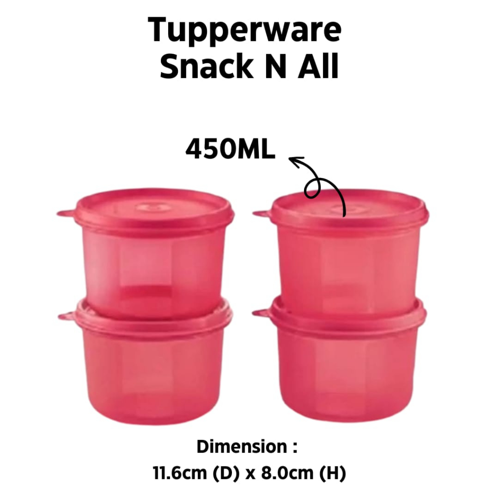 Tupperware Snack N All 450ML 1 Pc Shopee Malaysia