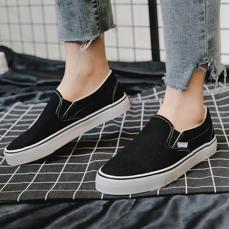 Malaysia Ready Stock vans shoes Best Sarung Kasut Sekolah Hitam Slip On ...