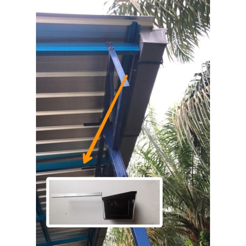 PVC Gutter Bracket Custom Metal Deck Kaki Salur Air Hujan | Shopee Malaysia