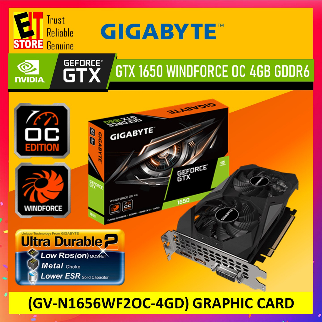 Geforce gtx 1650 online d6 windforce