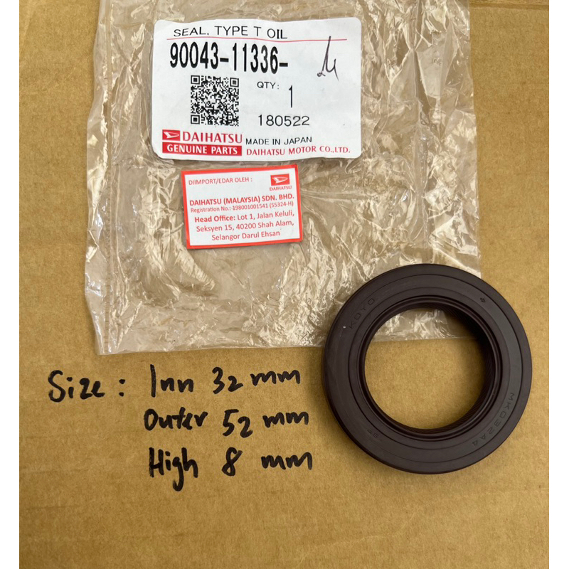Kenari Kelisa Viva Myvi Alza Axia Avanza Torgue Coverter oil seal ...