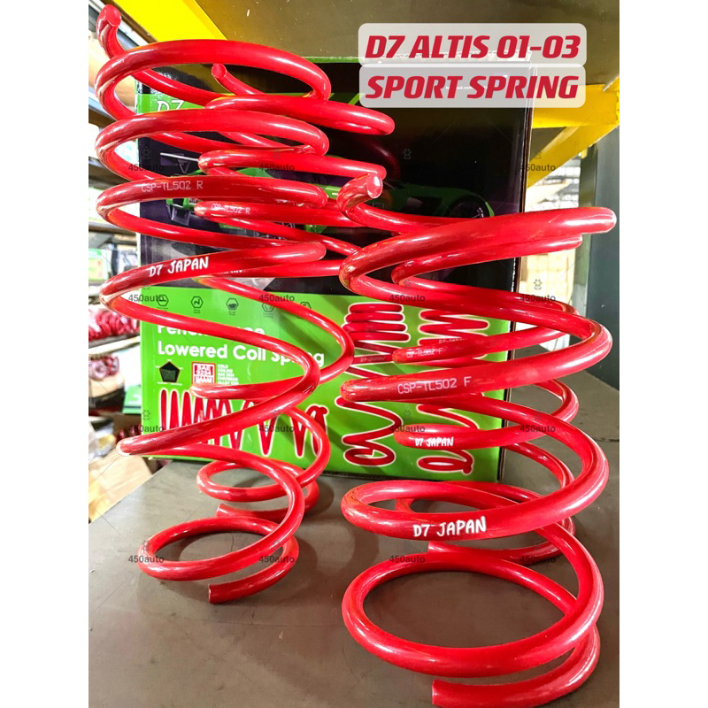 TOYOTA COROLLA ALTIS 02-07 D7 SPORT LOWERED SPRING 1 SET 4PC | Shopee ...