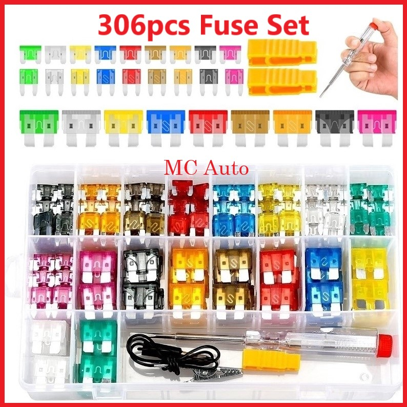 306pcs Car Fuse Set Kereta Fius Motor Motorcycle Fuse Car Mini Fuse
