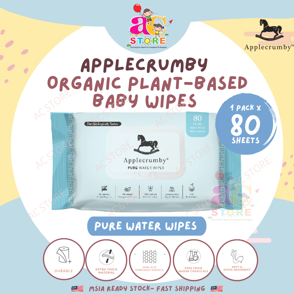 AC ( 1 PACK )Applecrumby Pure Water Baby Wipes 50 / 80 sheets