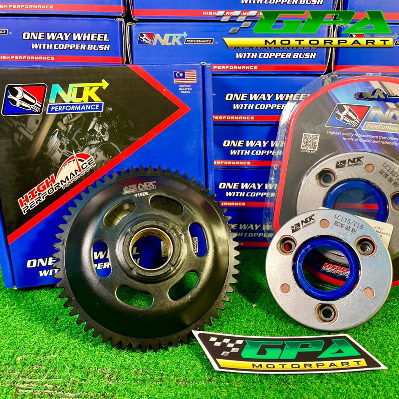NLK PERFORMANCE RACING STARTER WHEEL V2 COPPER BUSH Y15ZR Y16ZR R15 MT15 ONE WAY BEARING SET