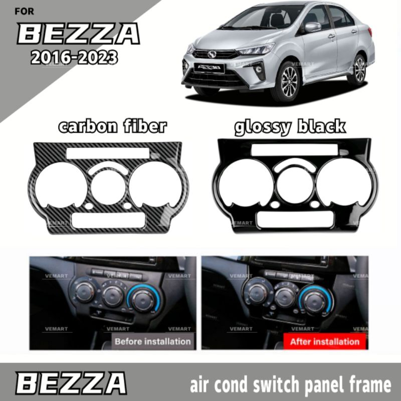 Perodua bezza air conditioning switch panel frame cover garnish glossy ...
